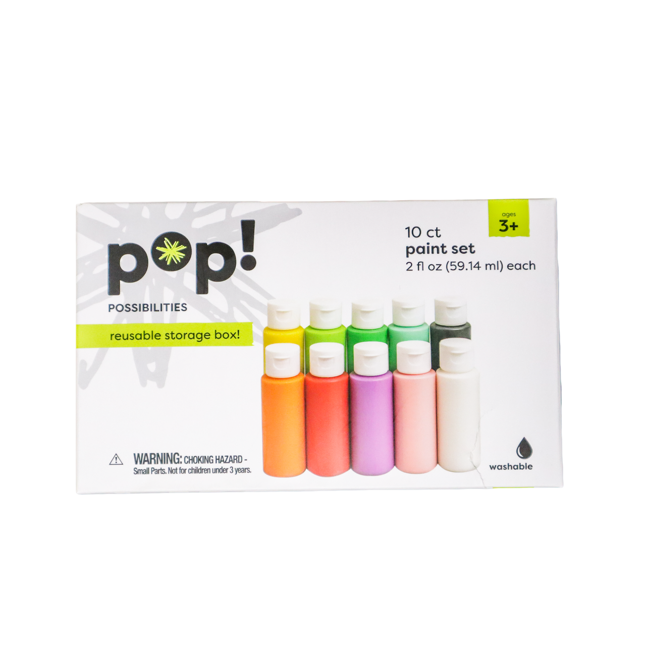 Pop! Washable Paint Set 10ct - Kids Washable Paint - Kids