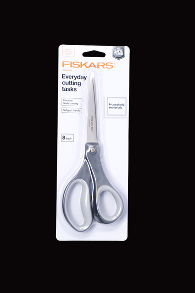 Fiskars Student Scissors, 7 inch Overall Length, Left/Right, Stainless Steel, Turquoise, Red, Lime, Blue, Pink, Purple