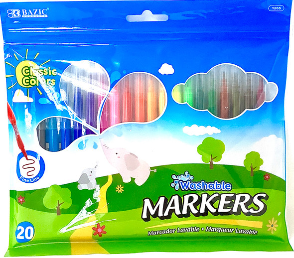 20 Colors Fine LIne Washable