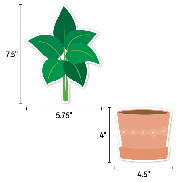 Potted Plants 6" Designer Cut-Outs