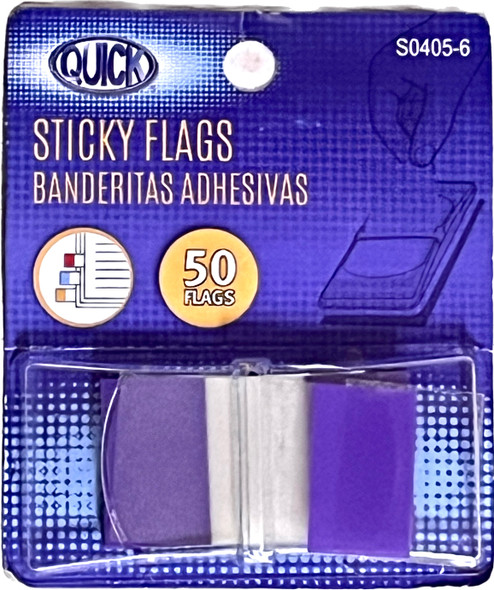 Sticky Flags Purple 50pk