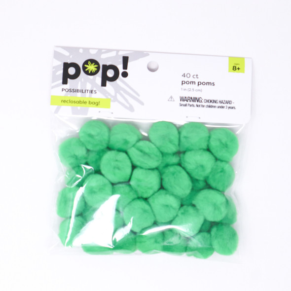 POMS KELLY GREEN 1IN 40PC