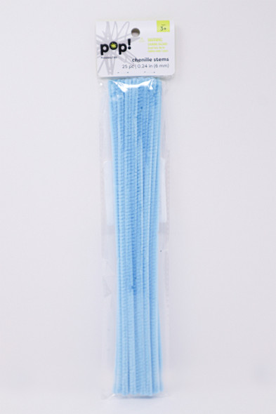 CHENILLE STEMS TEAL 6MM 25PC
