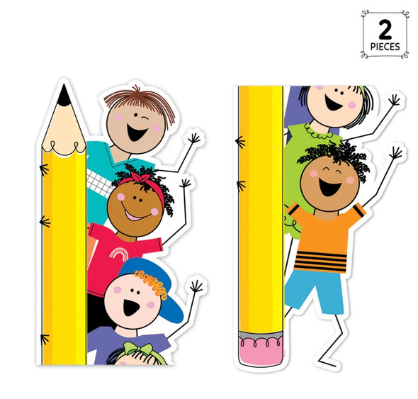 Stick Kid Friends Giant Banner 21''x56''