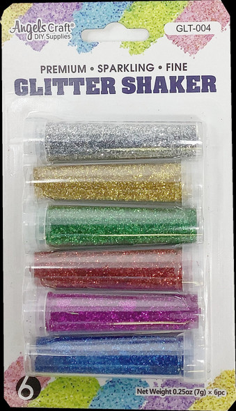 GLITTER SHAKER 6 ASSORTED COLORS