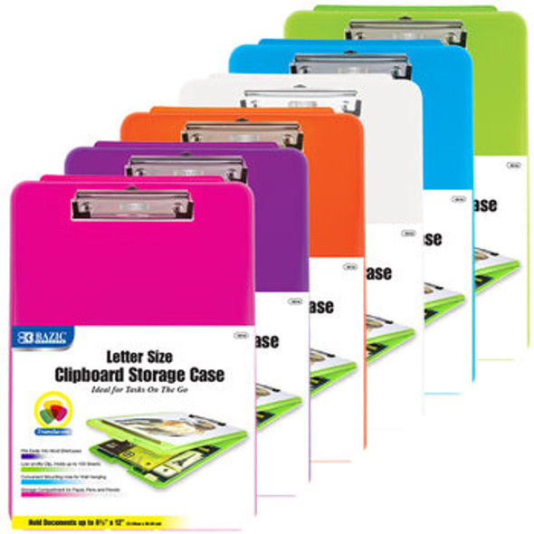 CLIPBOARD STORAGE CASE TRANSLUSCENT ASSORTED COLOR