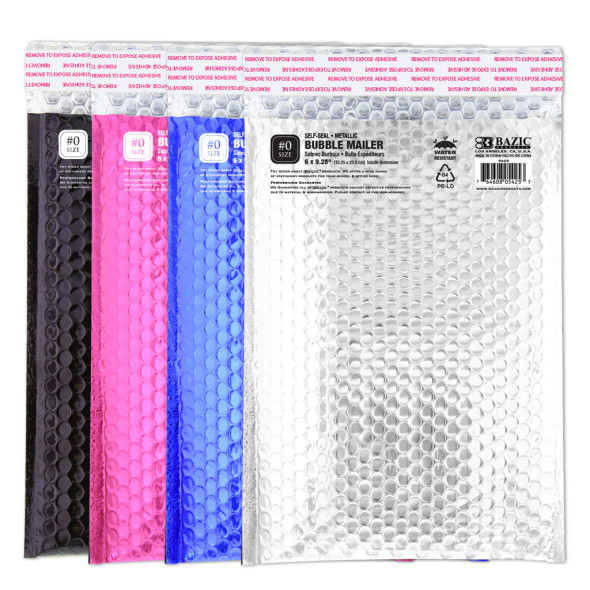 METALLIC POLY BUBBLE MAILER SELF SEAL 6" X 9.25"