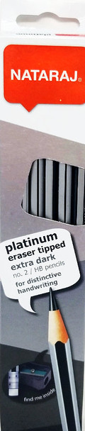 LAPIZ PLATINUM RUBBER TIPPED EXTRA DARK #2B