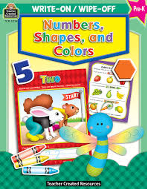 NUMBERS, SHAPES AND COLORS WRITE ON/WIPE OFF PK