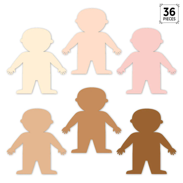 Multicultural People 6" Design Cut-Outs