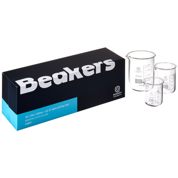 Glass Beakers 50ml-250ml 3PK