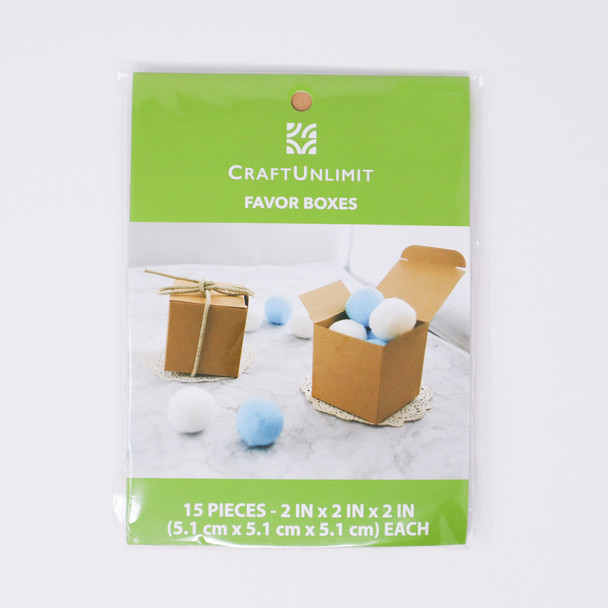FAVOR BOXES 2X2X2 IN 15PCS
