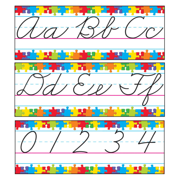 Jigsaw Alphabet Line Cursive B