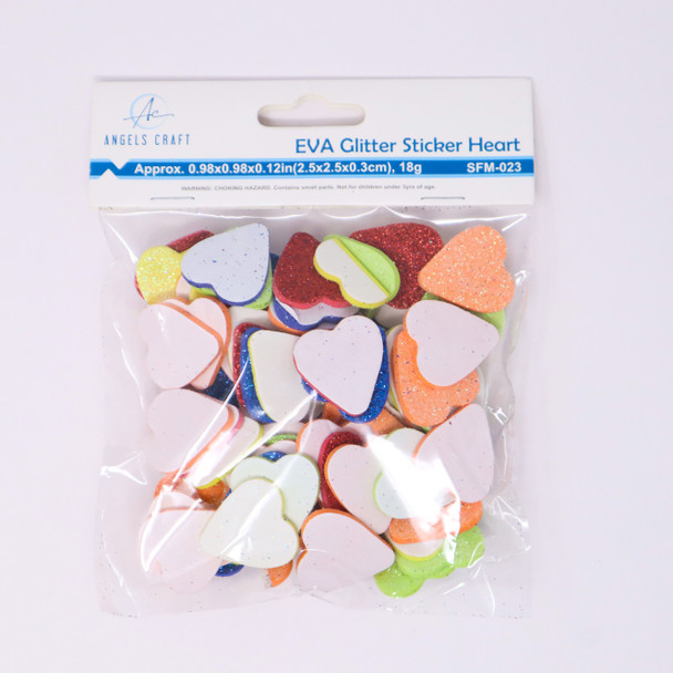 EVA glitter sticker-Heart Approx. 0.98x0.98x0.12in