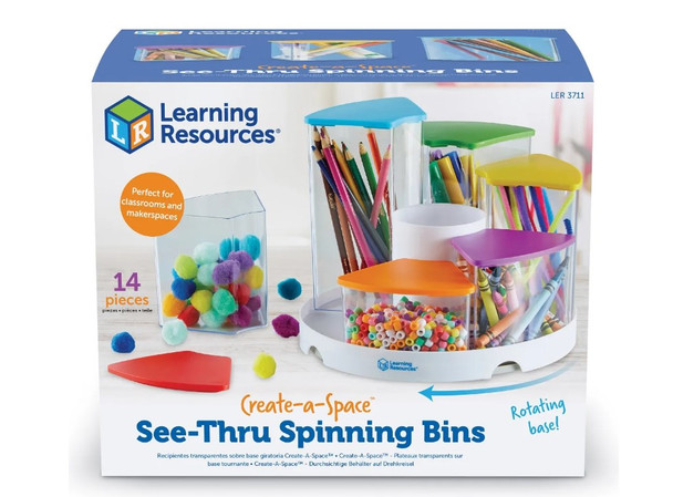 Create-a-Space™ See-Thru Spinning Bins