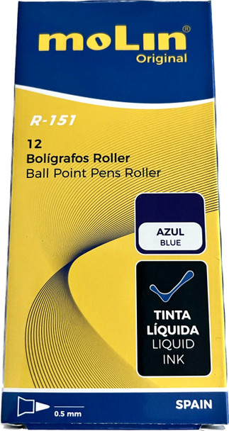 Boligrafos Roller Azul 12cs.