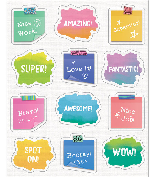 Doodle Motivational Shape Stickers