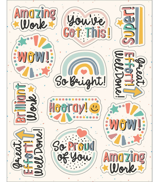 We Belong Motivational Shape Stickers