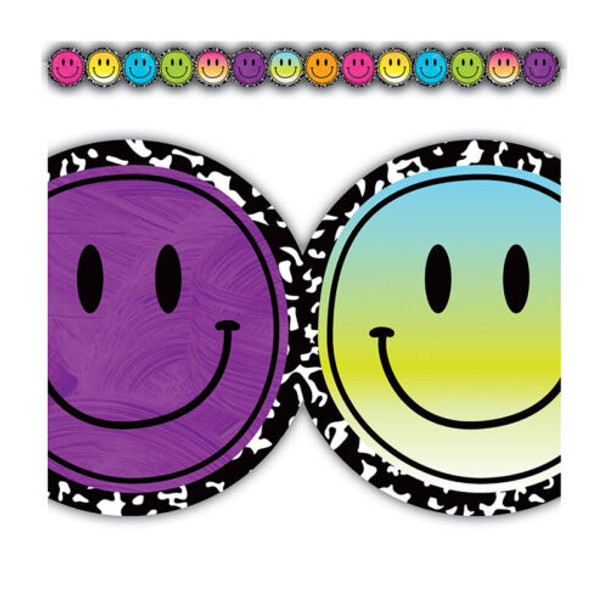 Brights 4Ever Smiley Faces Die-Cut Border Trim