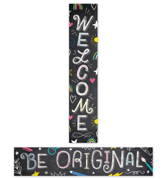 Chalk It Up! Welcome Banner 2 Sided 3 Feet