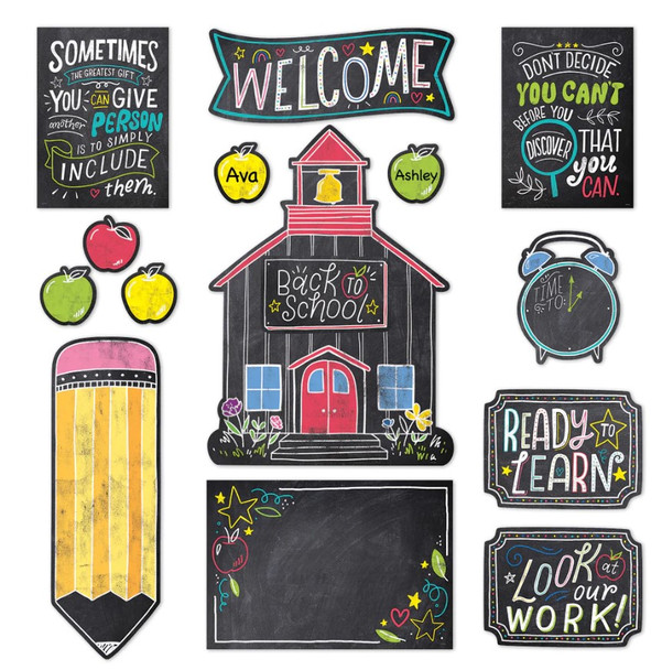 Chalk It Up! School Time Fun Bulletin Board 40pcs