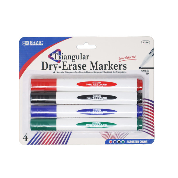 Assorted Colors Chisel Tip Triangle Dry-Erase Mark