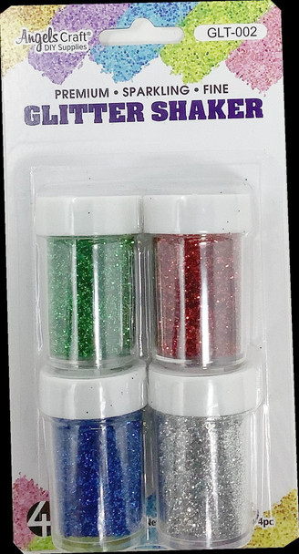 GLITTER SHAKER 8G 4 ASSORTED COLOR