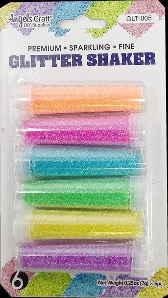 GLITTER SHAKER NEON COLORS 7G 6 ASSORTED COLORS