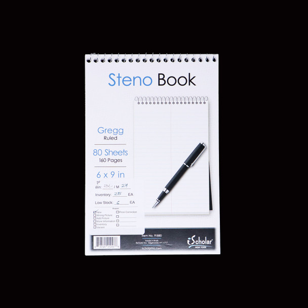 STENO BOOK ESPIRAL 80PG WHITE PAGE