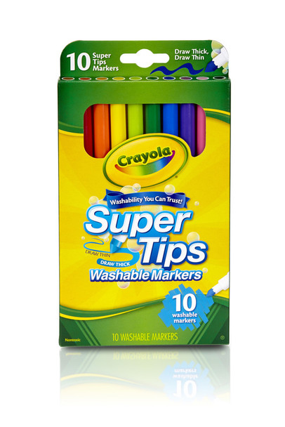 MARKERS SUPERTIPS 10-COLORS WASHABLE