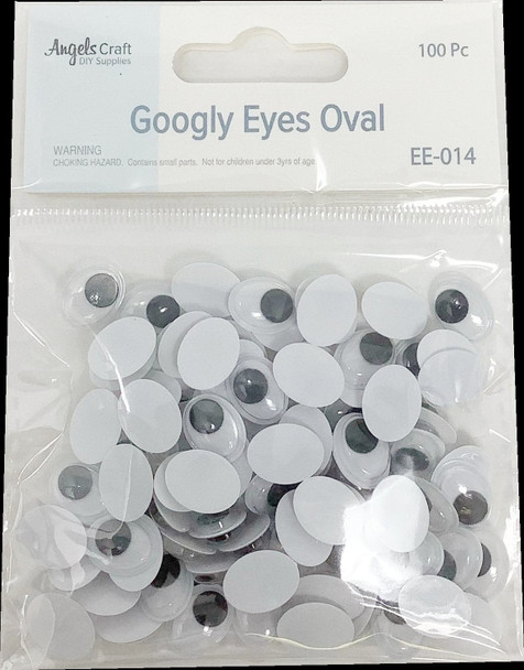 GOOGLY EYES OVAL 100 PC