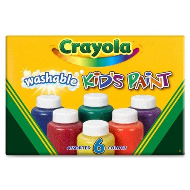 KIDS PAINTS 6 COLORS WASHABLE TEMPERA