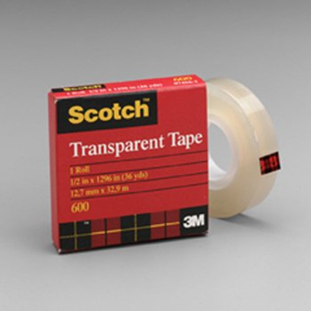 TRANSPARENT TAPE 1/2" X 36 YD