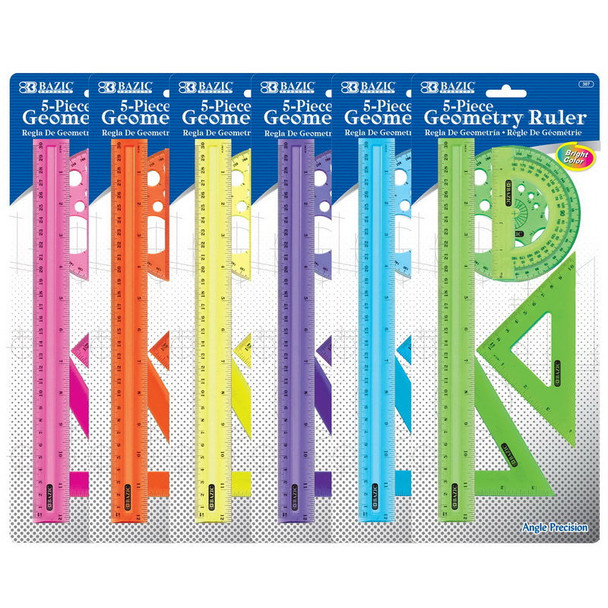 GEOMETRY RULER COMBINATION SET 5 PC