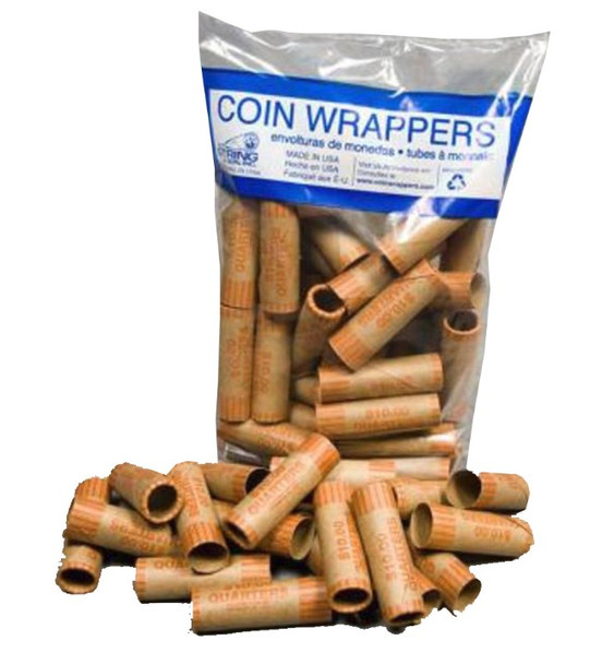 COIN WRAPPERS QUARTERS 25¢ PK