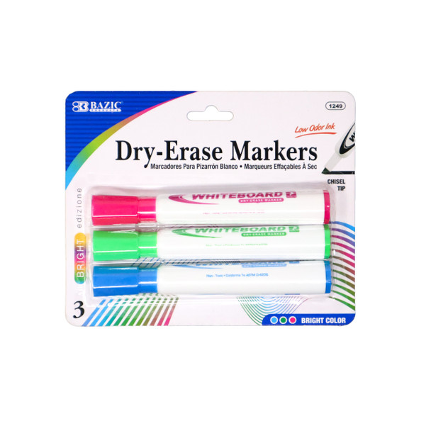 DRY ERASE MARKER BRIGHT COLOR CHISEL PQ.3