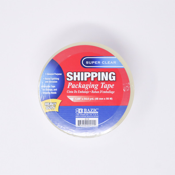 SHIPPING PACKING TAPE HD CLEAR 1.88" X 54.6 YARDS