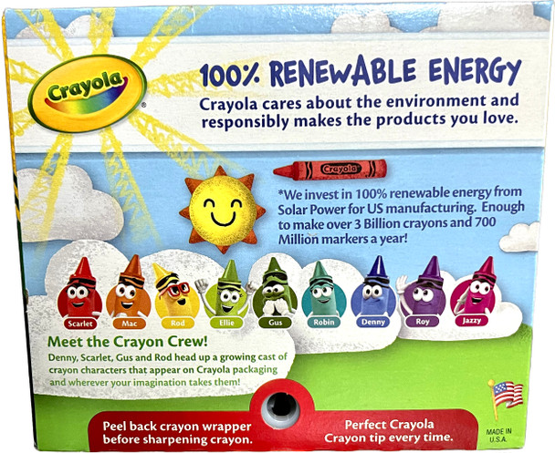 CRAYOLA CRAYONS WITH SHARPENER PQ.64