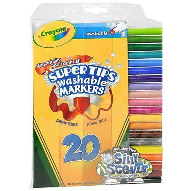 MARKERS SUPERTIPS 20-COLORS WASHABLE