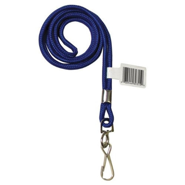 NECK LANYARD CLASSIC ROUND WITH SWIVEL HOOK BLUE