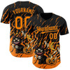 Personalized Baseball Jersey Halloween Pumpkin Scary Doodle Party Costume Ideas - Black Bay