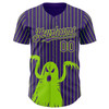 Personalized Baseball Jersey Halloween Spooky Party Costume Ideas - Purple Neon Green