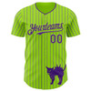 Personalized Baseball Jersey Halloween Scary Party Costume Ideas - Neon Green Purple