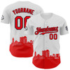 Personalized Baseball Jersey Urban City Edition Sports - White Fire Red