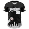 Personalized Baseball Jersey Urban City Edition Sports - Black White Gray