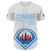 Personalized Baseball Jersey Urban City Edition Sports - White Blue Red