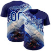 Personalized Baseball Jersey Halloween Spooky Pumpkin Bat - Blue Royal