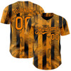 Personalized Baseball Jersey Halloween Spooky Pumpkin Stripe - Orange Bay Orange