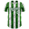 Personalized Baseball Jersey Halloween Spooky Spider Stripe - White Green