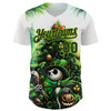 Personalized Baseball Jersey Halloween Spooky Pumpkin - White Black